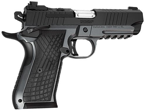 Kimber KDS9C Rail Optic Ready Pistol 3100018, 9mm Luger, 4.60in, nc 3100018 KDS9C Rail 9mm 10+1 4.09" KimPro Gray/Black Front and Rear Serrations Stainless Steel G-10 Grips, Gray Finish, 10 Rds