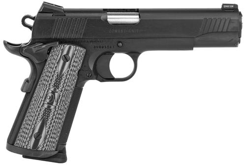 Colt CCU Government, 45 ACP, 5", National Match Barrel, Matte Black DLC Serrated Stainless Steel Slide & Frame, Black Scalloped G10 Grip, O1080CCU