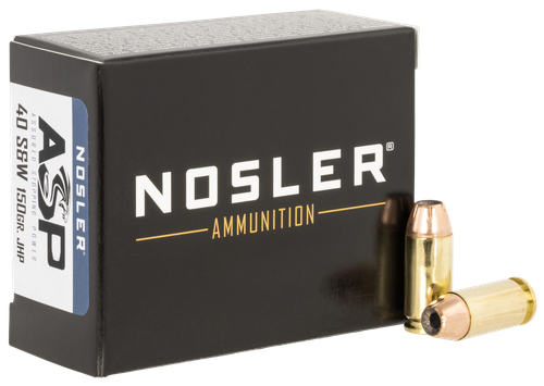 Nosler Match Grade Handgun Ammunition 51283, 40 S&W, JHP, 150 GR, 20 Rd/Bx