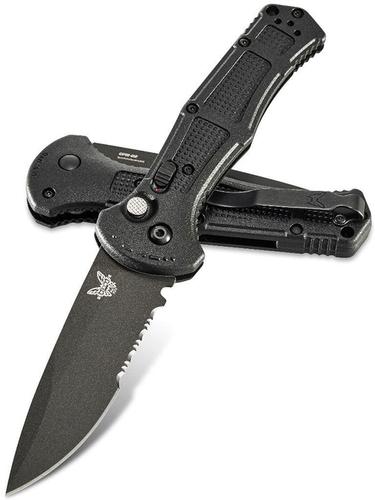 Benchmade Claymore Auto Folding Knife w/Black ComboEdge Stainless Steel Drop Point Blade (9070SBK)
