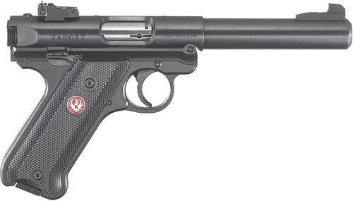 Ruger Mark IV Rimfire Pistol 40101, 22 Long Rifle, 5 1/2 in, Black Syn Grip, Blue Steel Finish, 10 Rd, Adjustable Sights