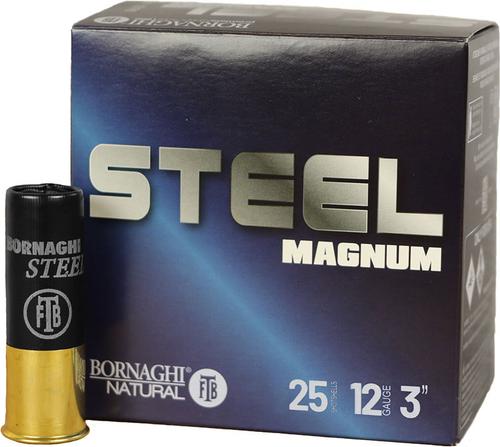 Bornaghi Steel Loads T5STEEL365, 12 Gauge, 3", 1 1/4 oz, 1400 fps, #5 Steel Shot, 25 Rd/bx