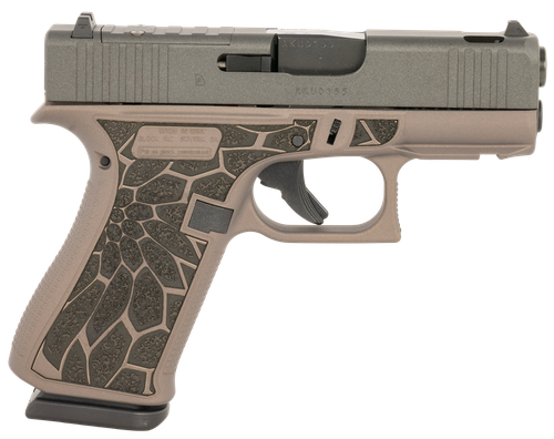 Glock G43X MOS Optic Ready Pistol UX4350201FRCRUP, 9mm, 3.41in, Black/Gold Textured Grips, Gold Cerakote Finish, 10 Rds