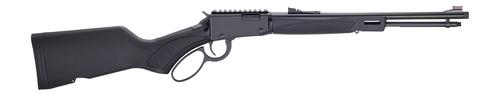 Henry H1X Lever Rifle, 22 LR, 16.5", Synthetic Stock, Blued Finish, Fiber Optic Sights, Threaded, 13 Rd