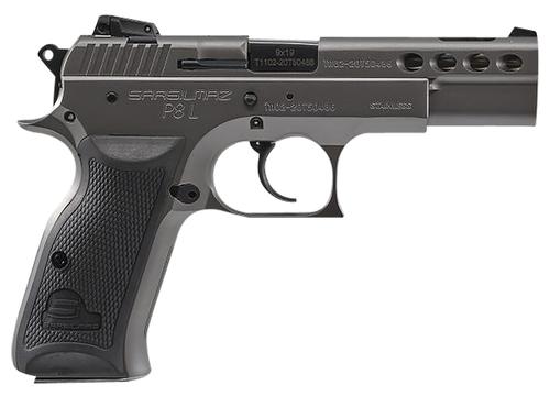 SAR USA P8L Pistol P8LST, 9mm Luger, 4.60in, Black Polymer Grips, Stainless Steel Finish, 17 Rds
