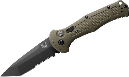 Benchmade Claymore Automatic Knife, Semi-Serrated Edge, Tanto Blade, Ranger Green