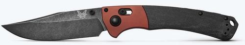 Benchmade Crooked River AXIS Folding Knife w/Black Plain-Edge CPM-MagnaCut Clip Point Blade, Black Micarta Handle