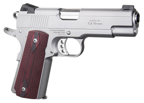 Ed Brown 1911 Executive Commander Pistol EC18SS45, 45 ACP, 4.25in, Stainless Steel Finish