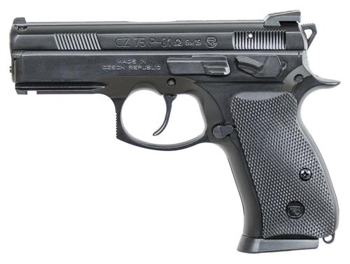CZ-USA P-01 Omega Pistol 91229, 9mm, 3.8", Black Rubber Grips, Black Finish, 14 Rds
