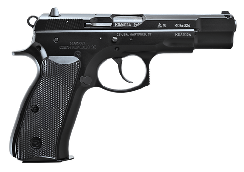 CZ 75B 50th Anniversary Elite Pistol 91162, 9mm, 4.60in, Black Plastic Grips, Black Polycoat Finish, 16 Rds