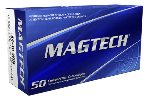 Magtech Sport Rifle Ammunition 4440A, 44-40 Winchester, Lead Flat Nose (FN), 200 GR, 50 Rd/bx