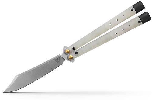 Benchmade Necron Bali-Song Knife w/Clip-Point Straight Edge Blade, Jade G10 Handle (99)