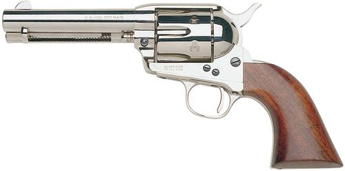 Taylors 1873 Cattleman Nickel Plated Revolver 555121, 45 Colt, 4.75 in, Walnut Grip, Nickel Finish, 6 Rd
