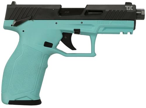 Taurus 2TX Pistol 1-2TX22141C-10, 22 LR, 4.60in, Textured Grips, Cyan Finish, 10 Rds