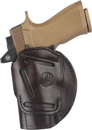 1791 Gunleather 4-Way Holster (4WH-6-SBR-R), Size 6, IWB/OWB, Ambidextrous, Signature Brown Leather