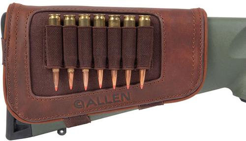 Allen New Caste Leather Buttstock Cartridge Carrier, Brown (8517)