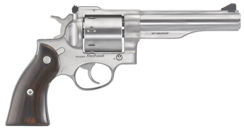 Ruger Redhawk Revolver 5060, 357 Mag, 5.5", Hardwood Grips, Stainless Finish, 8 Rds