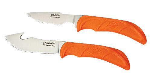 Outdoor Edge Wild Pair Gut Hook/Caping Knife Set w/Polymer Orange Handle (WR1C)