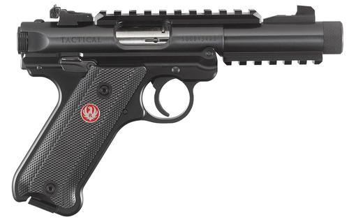 Ruger Mark IV Tactical Pistol 40150, 22 Long Rifle, 4.4", Black Aluminum Grips, Black Oxide Finish, 10 Rd
