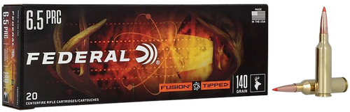 Federal Fusion Rifle Ammunition F65PRCTFS1, 6.5 PRC, Bonded Soft Point, 140 gr, 20 Rd/Bx