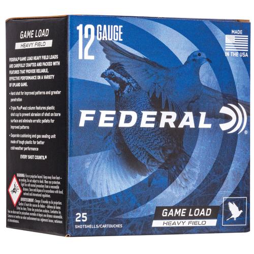 Federal Premium Game-Shok Heavy Field Shotshells H1236, 12 Gauge, 2-3/4", 1-1/8 oz, 1255 fps, #6 Lead Shot, 25 Rds/Bx