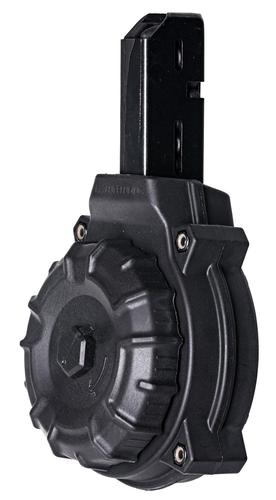 ProMag 50 Round Drum Magazine for AR-15 SMG/Colt Carbine, 9mm Luger, Black Finish (DRMA10)