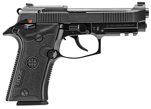 Beretta 80X Cheetah Pistol, 380 ACP, 3.9 in, Black Grip, Black Finish, 13 Rd