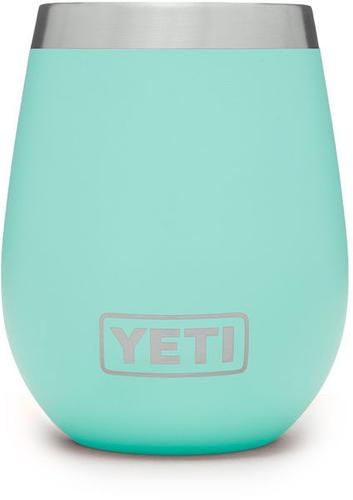Yeti Rambler 10oz Stainless Steel Wine Tumbler, DuraCote Seafoam (YRAMWINESF)