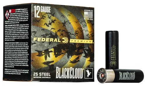 Federal Black Cloud FS Steel Shotshells PWBX1343, 12 Ga, 3-1/2", 1500 fps, #3 Steel Shot, 25 Rds/bx