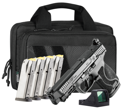 Smith and Wesson M&P M2.0 Bundle Pistol, 10mm, 4.60in, Interchangeable Backstrap Grips, Black Finish, 15 Rds