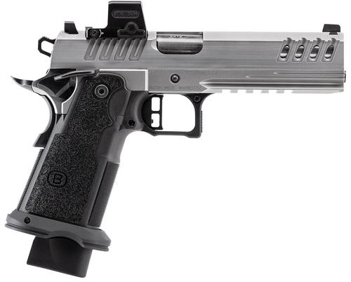 Bersa M2XI Optic Ready Pistol M2XIO5SSFN, 9mm Luger, 5in, Black Polymer, Brushed Stainless Finish, 18 Rds