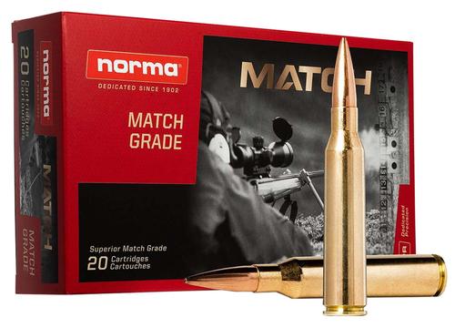 Norma GOlden Target Match Rifle Ammunition 20185272, 338 Norma Mag, Sierra HPBT, 300 gr, 2660 fps, 20 Rd/Bx