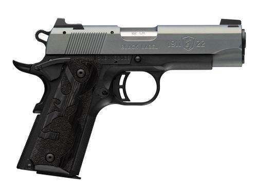 Browning 1911-380 Black Label Pistol 051060490, 22 LR, 3.63in, Black Polymer, Matte Black Finish, 10 Rds