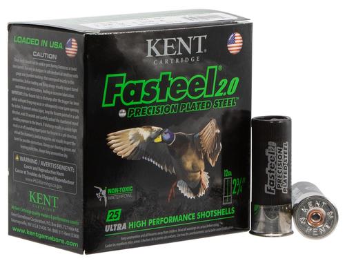 Kent Cartridge Fasteel 2.0 Waterfowl Shotshells K122FS306, 12 Gauge, 2-3/4", 1 1/16 oz, #6 Steel Shot, 25 Rds/bx