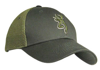 Browning Breeze Mesh Back Cap 308325381, Olive Green