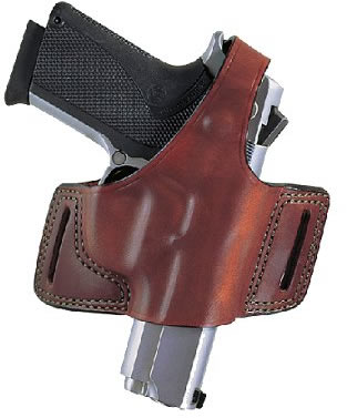 Bianchi Black Widow Ultra High Ride Holster w/Dual Slots & Open Muzzle, Tan, Model 16862, For Glock 20, 21, 29 & 30.