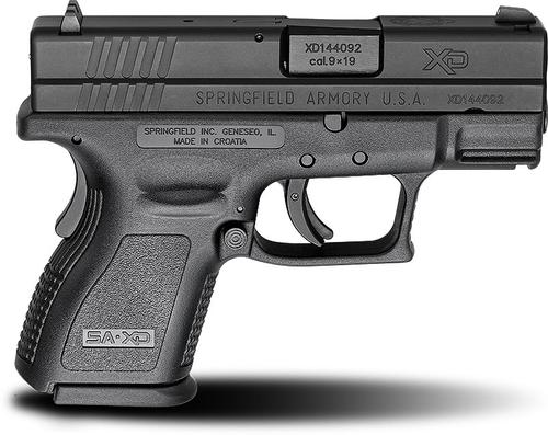 Springfield XD Sub-Compact Defender Series Pistol XDD9801HC, 9mm, 3 in, Polymer Grip, Matte Black Finish, 13 Rd