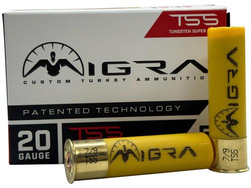 Migra Staxd TSS Turkey Shotshells T2079158, 20 Gauge, 3", 1 5/8 oz, 1200 fps, #7/9 Lead Shot, 5 Rds/box