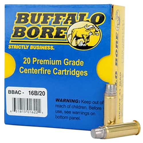 Buffalo Bore Handgun Ammunition 16B/20, 41 Magnum, Lead Semi-Wadcutter, 230 GR, 1450 fps, 20 Rd/Bx