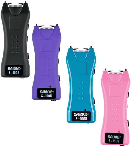 Sabre Flashlight Stun Gun w/Belt Holster, Turqoise (S-1005-TQ)