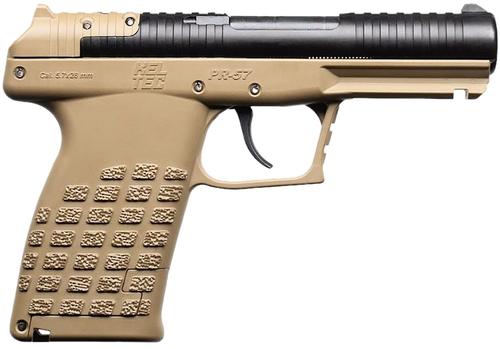 Kel-Tec PR57 Optic Ready Pistol PR57TAN, 5.7x28mm, 4in, Tan Textured Grips, Tan Finish, 20 Rds