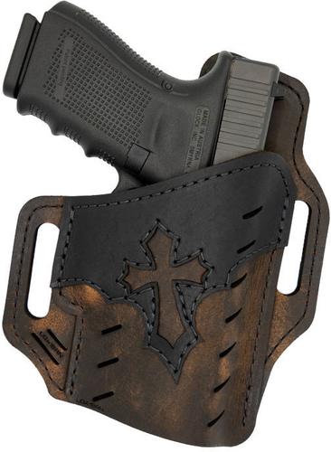 Versacarry Underground Premium Guardian OWB Holster, Arc Angel, Size 1, Brown/Black Leather (UGA1BRN)