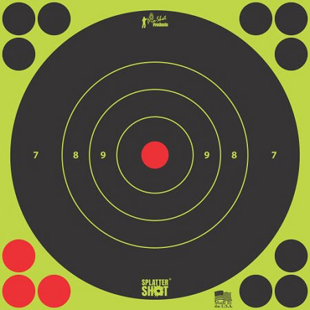 Pro Shot Products 6" Splatter Shot Green Bullseye Target, 60 Pack (6BGREEN60)
