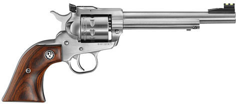 Ruger Single-Nine Single Action Revolver 8150, 22 Magnum (WMR), 6.5", Hardwood Gunfighter Grip, Stainless Finish, 9 Rd
