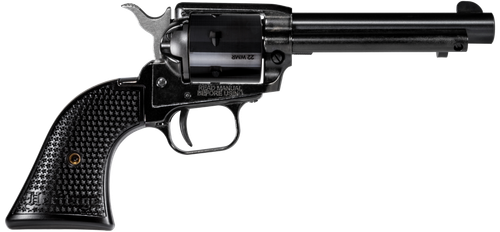 Heritage Rough Rider SAO Revolver RR22MB4PG, 22 LR, 4.75", Black Polymer Grips, Black Finish, 6 Rds