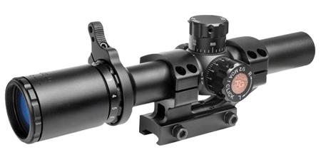 TruGlo TruBrite Rifle Scope TG8516TL, 1-6x, 24mm Obj, 30mm Tube, Black Matte, Illuminated Duplex Reticle