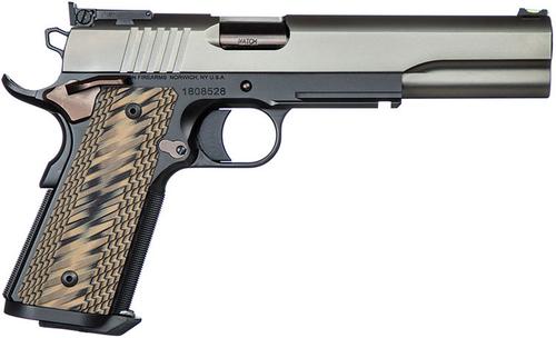 CZ-USA Dan Wesson Kodiak Pistol 01852, 10mm, 6 in, Black/Brown G10 Grip, Stainless Finish, 8 Rd