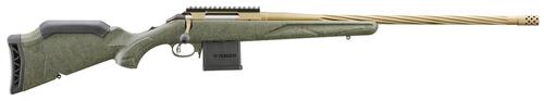 Ruger American Predator Gen II, Bolt Action Rifle, 450 Bushmaster, 22" Bronze Cerakote Threaded Barrel, Adjustable Green Splatter Stock, 5 Rds, 46936