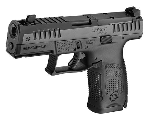 CZ P-10 C Optic Ready Pistol 01578, 9mm, 4in, Interchangeable Backstrap Grips, Black Finish, 10 Rds