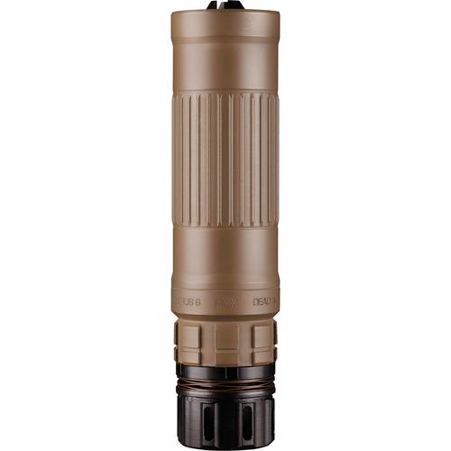 Dead Air Lazarus 6 KeyMo FDE Suppressor 6mm, W/ 1/2X28 KeyMicro 3-Prong Flash Hider